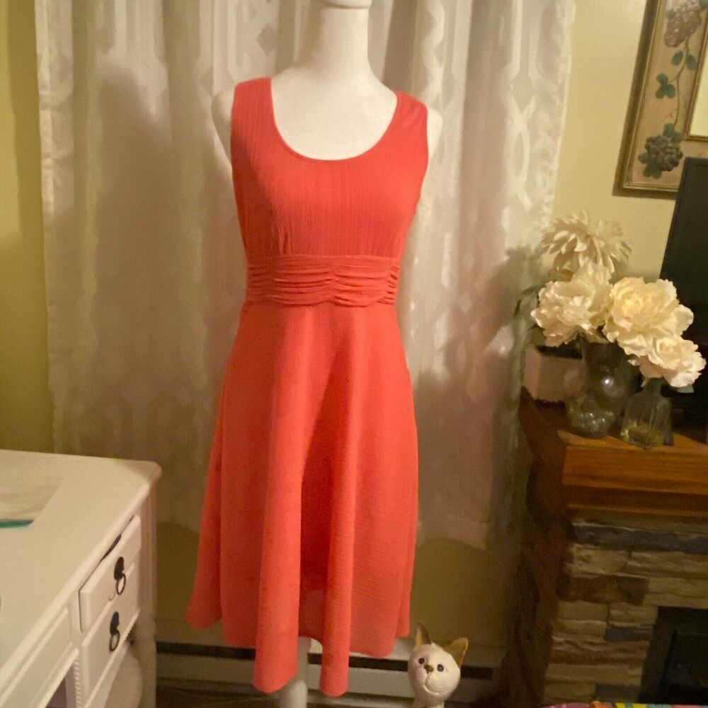 Adrianna Papell Coral Cocktail Dress New!